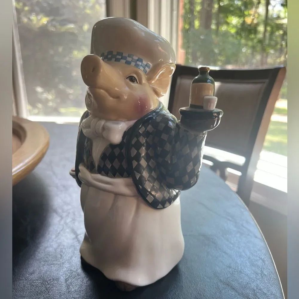 Dept 56 Jam Bon Piggy Bank Pig Chef Bon Appetite Hand Painted